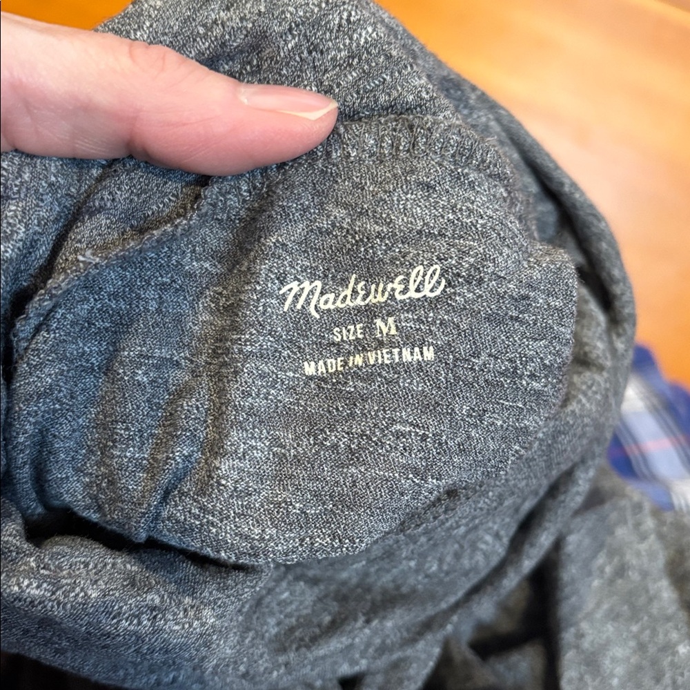 MADEWELL M Heather Mercury Whisper Cotton Turtleneck Shirt Long Sleeve - Picture 5 of 7